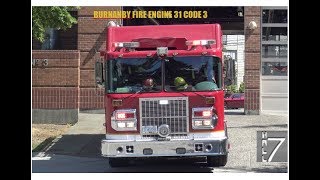 Burnaby Fire Department - Engine 31 Responding