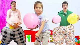 Веселые конкурсы с Воздушными Шарами для детей | Мия Настя и Артем