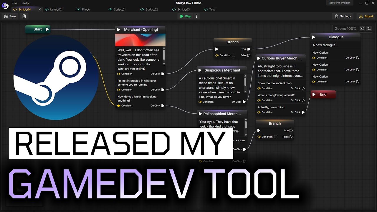 🔥Создаёте игру с разветвлённым диалогом? Воспользуйтесь ЭТИМ инструментом!