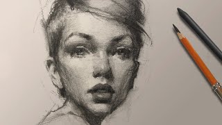 Portrait Drawing with Charcoal