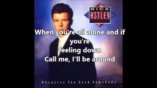 Rick Astley-Whenever You Need Somebody with lyrics chords