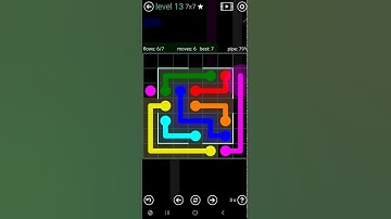 How To Solve Flow Free Courtyard Pack Level 13 7x7 Easy Board Walk Through Solution Walkthrough