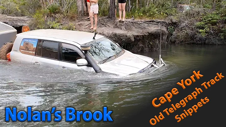 Project 200 tackles Nolan's Brook with trailer - Old Telegraph Track, Cape York - Landcruiser 200