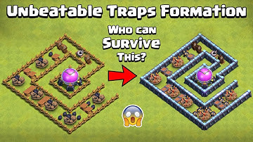 Ultimate TRAPS Formation | Traps Vs All Troops | Clash of Clans