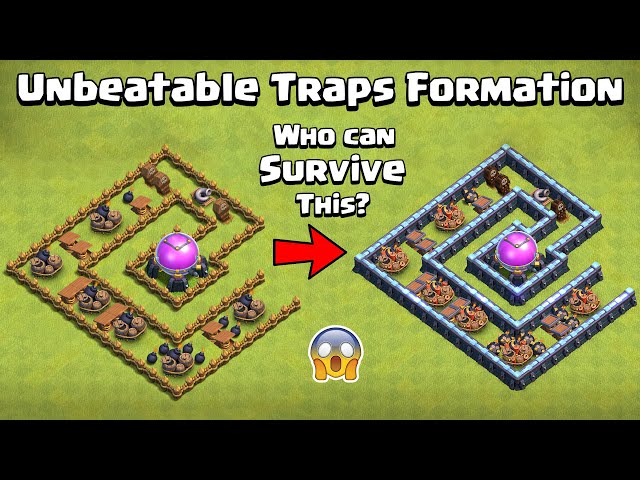 Ultimate TRAPS Formation | Traps Vs All Troops | Clash of Clans class=