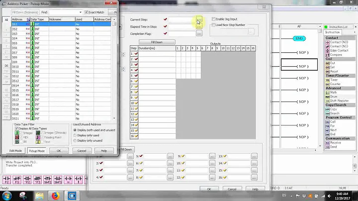 Instrucción Drum de PLC CLICK