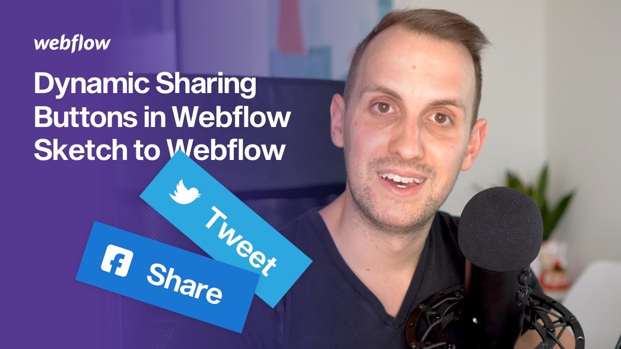 Dynamic Sharing Buttons in Webflow - Sketch to Webflow - YouTube