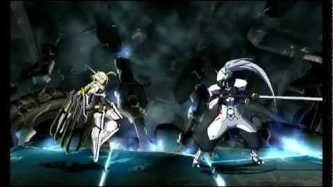 BlazBlue Continuum Shift Extend - Gameplay - Lambda-11 vs. Hakumen