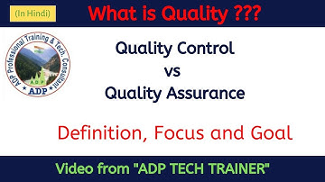 What is Quality??? - QA vs QC - Presentation and Overview - Explanation in Hindi - ADP Tech Trainer