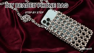 DIY Beaded Phone Bag Tutorial | Step by Step Phone Purse with Chain   