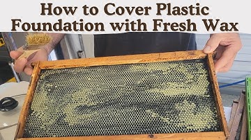 HOW TO ADD WAX TO BEE HIVE FRAME FOUNDATIONS | DIY BEEKEEPING