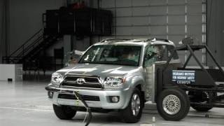 2007 toyota 4runner with optional side airbags 31 mph iihs crash test
overall evaluation: good full rating at
http://www.iihs.org/ratings/rating.aspx?id...