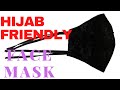 Hijab friendly string fabric face mask
