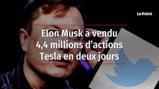 Elon Musk a vendu 4,4 millions d’actions Tesla en deux jours