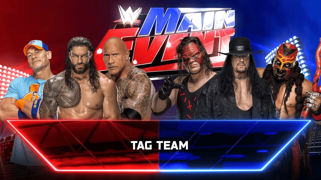 FULL MATCH - JOHN CENA & ROMAN REIGNS & THE ROCK VS KANE & THE UNDERTAKER & BOOGEYMAN