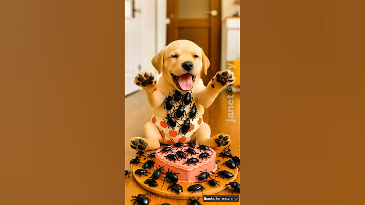 Cute dog ate the Beatles along with the cake 😭 #ai #baby #dog