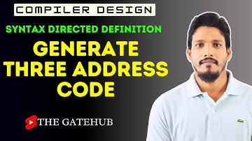 SDD to generate Three Address Code || SDT || Compiler Design