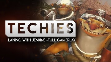 DOTA 2-- 7k MMR Techies --Laning with Jenkins.--Full Gameplay