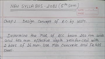 RC SINGLY DESIGN -NEW SYLLABUS (CHAPTER-1) | 5TH SEM CIVIL @Er.dipesh186