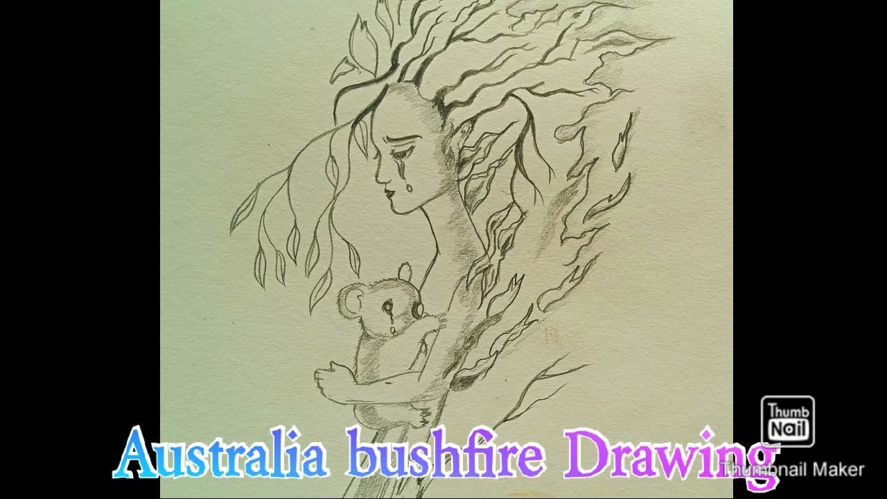Australia Bushfire Drawing Australia Bushfire Drawing Youtube