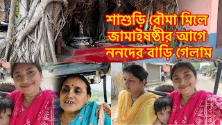 শাশুড়ি বৌমা মিলে জামাইষষ্ঠীর আগে ননদের বাড়ি গেলাম@RiyaUSA