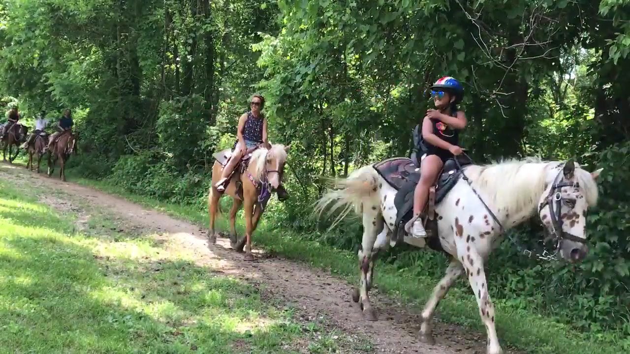 Richmond families horse riding Liberty Indiana at Whitewater YouTube