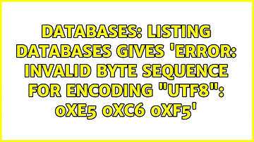 Listing databases gives 
