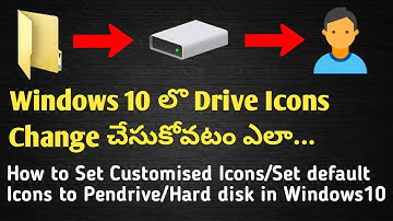 How to Restore Hard Disk Drive Icons to Default Windows 10 | Change drive icons in Windows10  Telugu