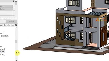 Revit thực hành   Thiết kế biệt thự -  V 11 b - Thiết kế cầu thang,lan can  - Phần 2