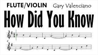 How Did You Know Flute Violin Sheet Music Backing Track Play Along Partitura