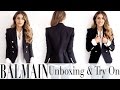 BALMAIN BLAZER UNBOXING + TRY ON | Lydia Elise Millen