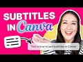 How to add subtitles in canva  2022