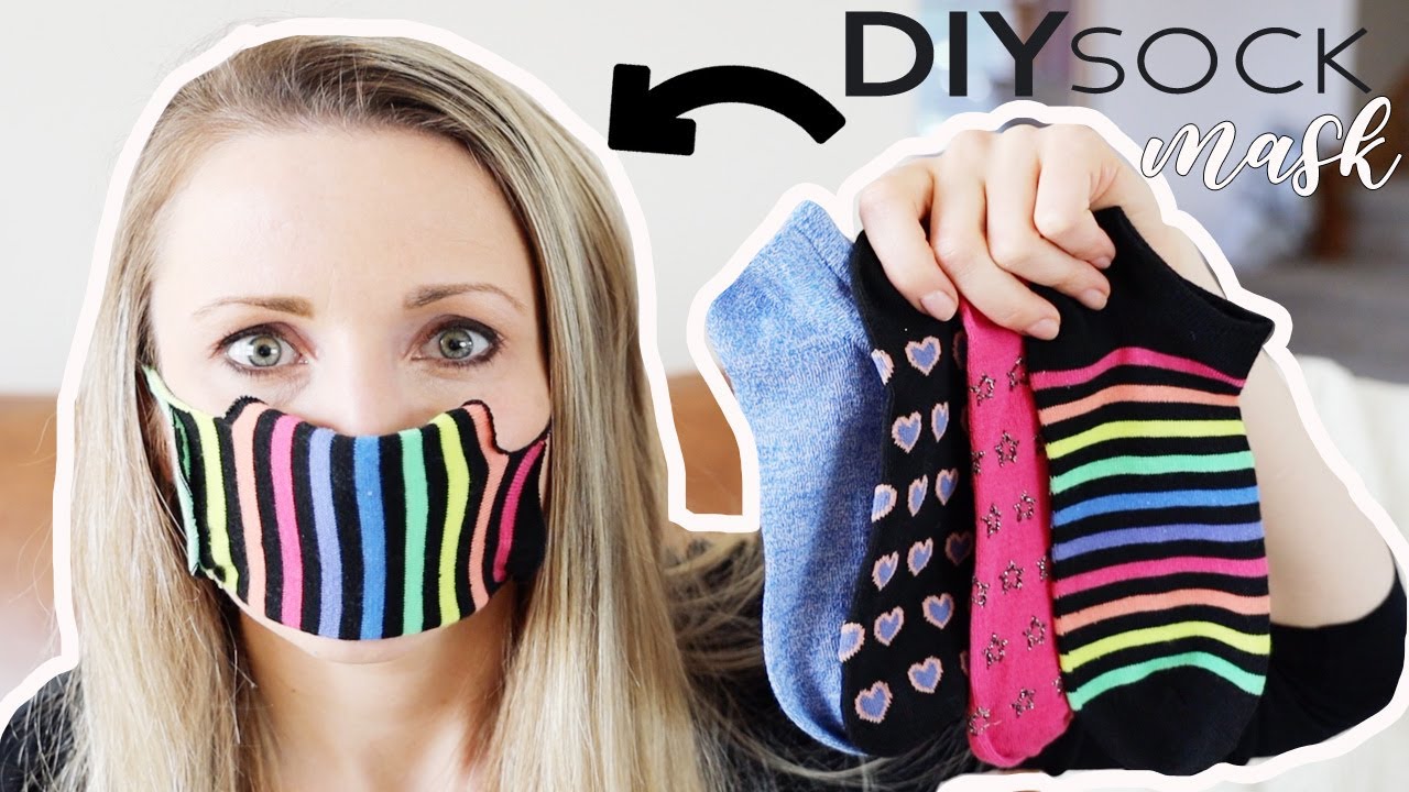 Easy DIY Sock Face Mask Video Tutorial (No Sew Method) | Crafty ...