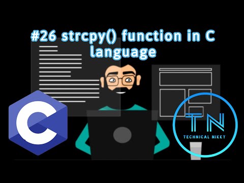 #26 strcpy()  function in C Language.