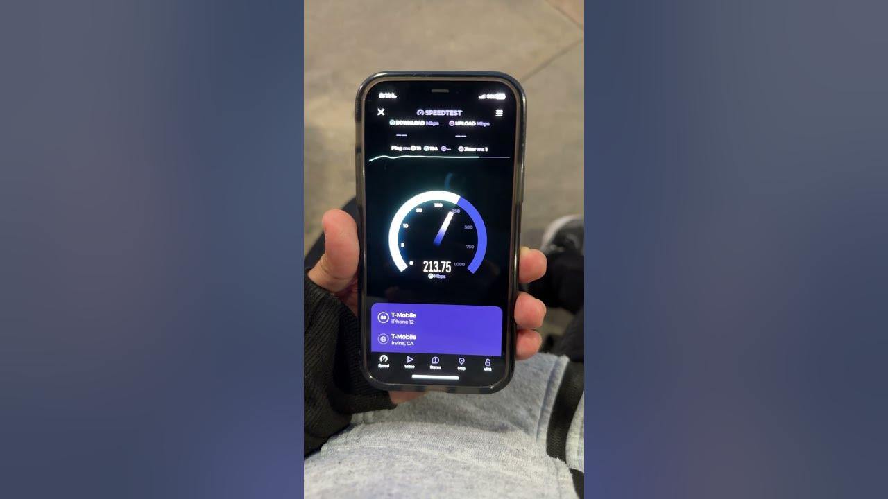 TMobile 5GUC speed test at Irvine YouTube