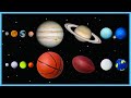 Planet sizes vs sport balls   planets comparison for baby  planets for kids  planets
