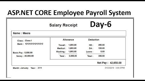 Employee Payroll Scratch Project in ASP.NET CORE | Day-6