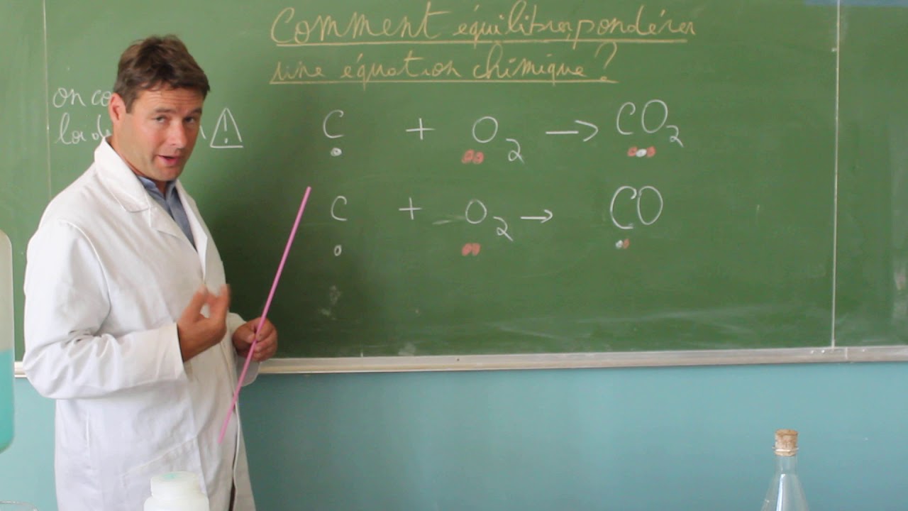 Comment pondérer, équilibrer une équation chimique - YouTube
