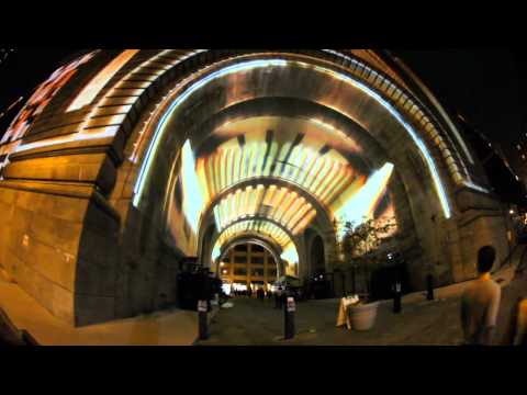 Video Projection on the Bridge - Immersive Surfaces - As Above, So Below