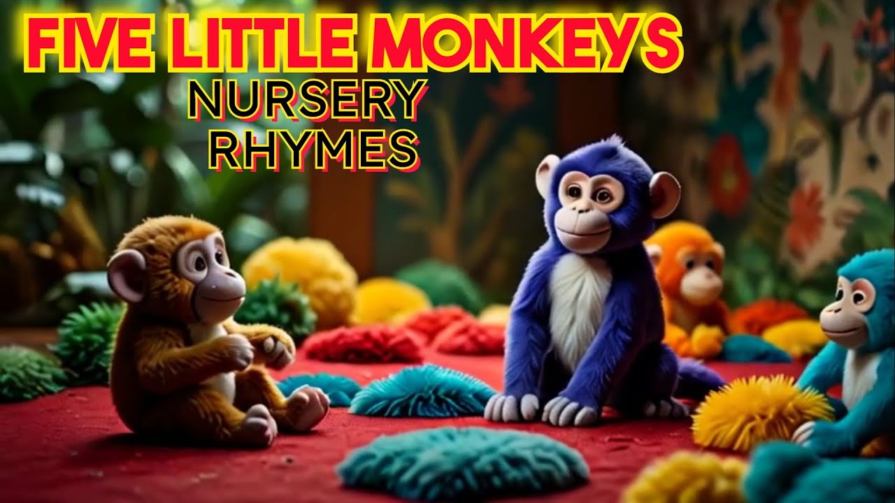 Five Little Monkeys – Fun Nursery Rhyme for Kids #FiveLittleMonkeys, # ...