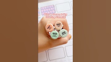 How to draw / color caramel sky pattern with Ohuhu markers #coloringbook #tutorial #ohuhumarkers