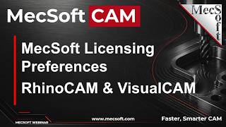 MecSoft Licensing Preferences in RhinoCAM & VisualCAM