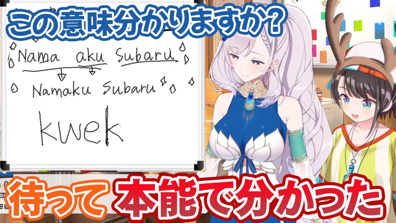 初見のインドネシア語の意味を本能で当てる大空スバル【レイネ/ホロライブ切り抜き】