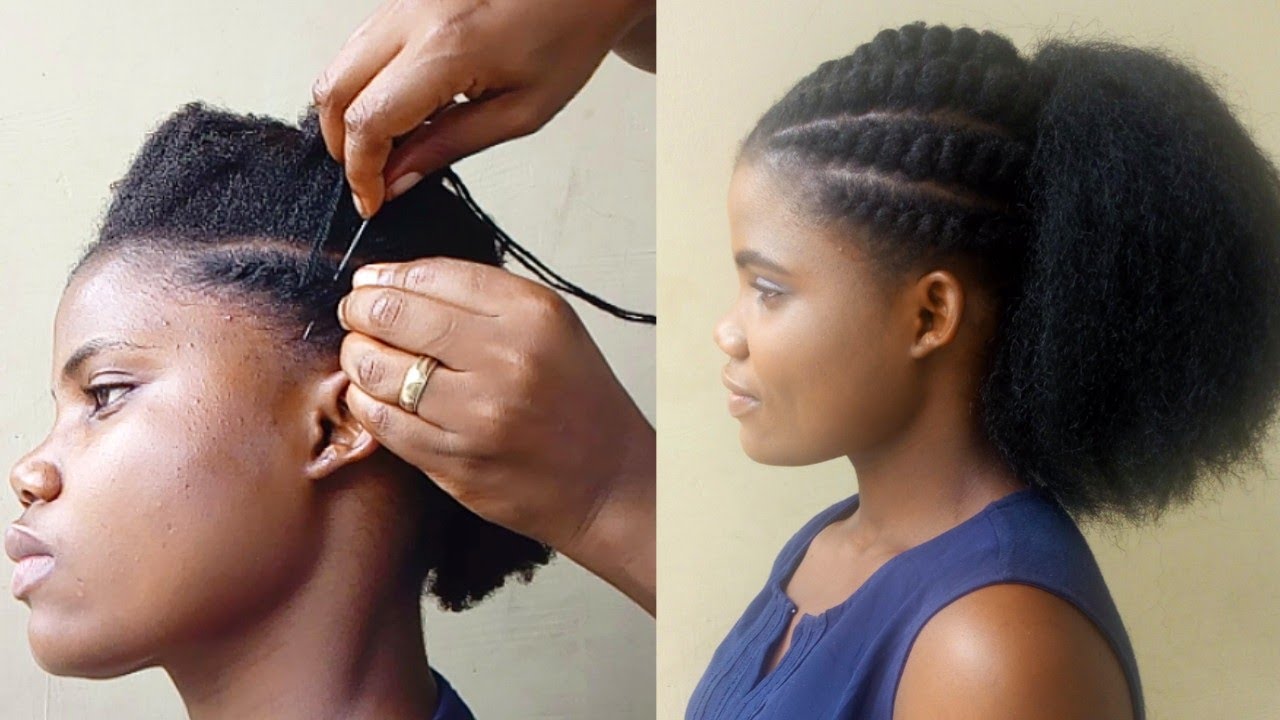 Needle and Thread Hairstyles, Flat Twists TUTORIAL