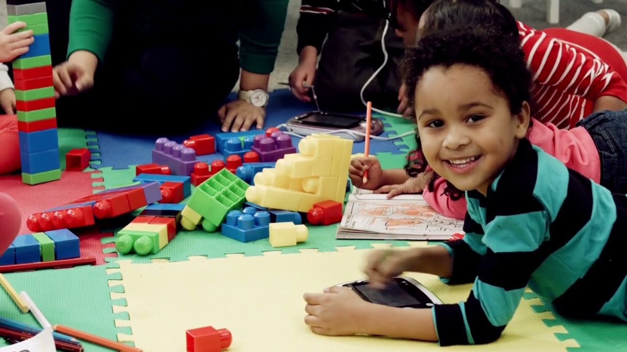 children learning through play in an early learning environment