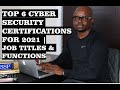 TOP 6 CYBER SECURITY CERTIFICATIONS FOR 2021 | JOB TITLES & FUNCTIONS