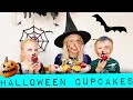 How to make and decorate halloween cupcakes with kids  adriana and markus adventure