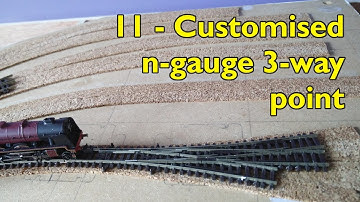 11 Customising an n-gauge 3-way point | How to power switch rails on three-way points.