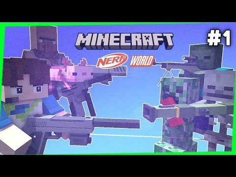Alamak Seru banget 😱 - Nerf World Minecraft #1