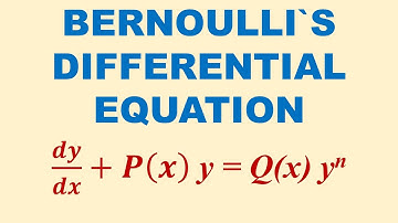 Bernoulli`s Differential equation - Differential equations | online math with asad